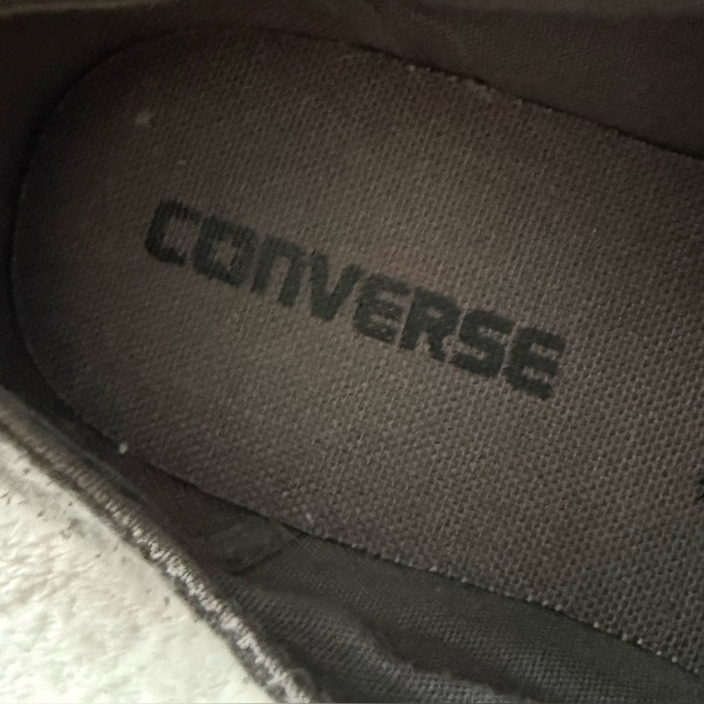 Converse All Stars Textured Charcoal Sneakers Women’s Size 7 Lace Up Whimsigoth - Picture 11 of 13